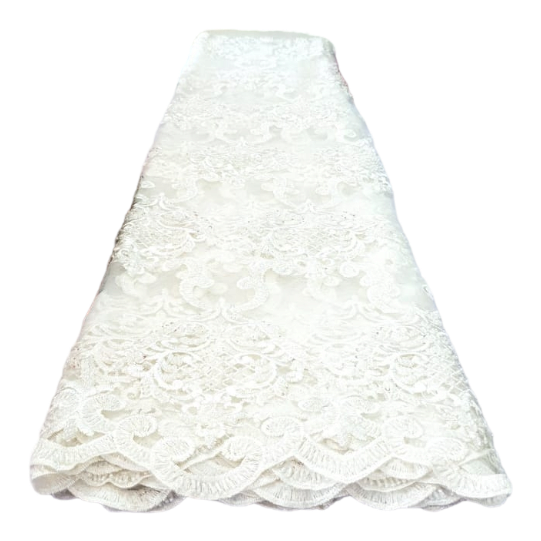 Ava Off White Beaded Lace BTL09B