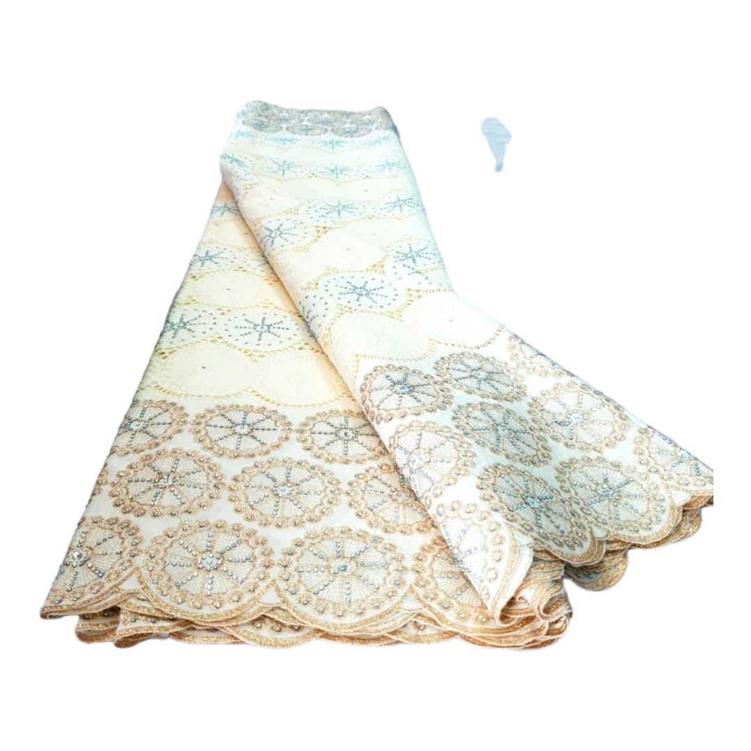 Olivia Cream TINY stoned Swiss Cotton Lace SCL10B