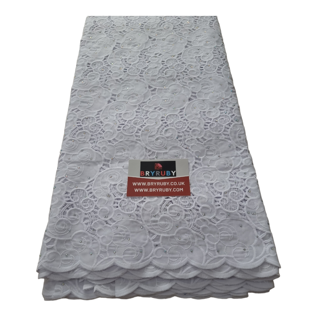 Toby White Cotton Lace CL01B