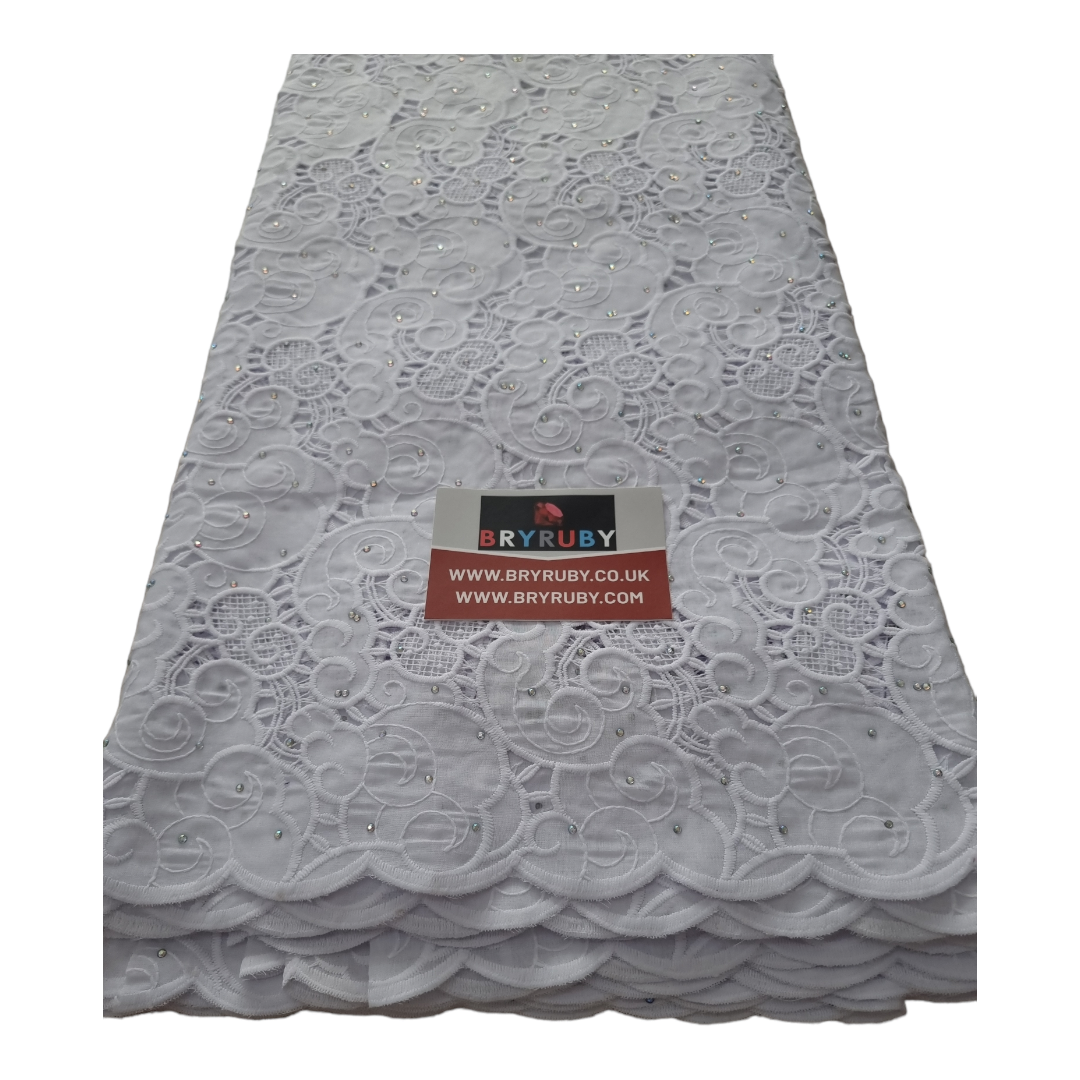 Toby White Cotton Lace CL01B