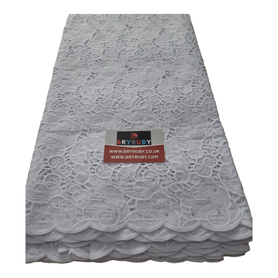 Toby White Cotton Lace CL01B