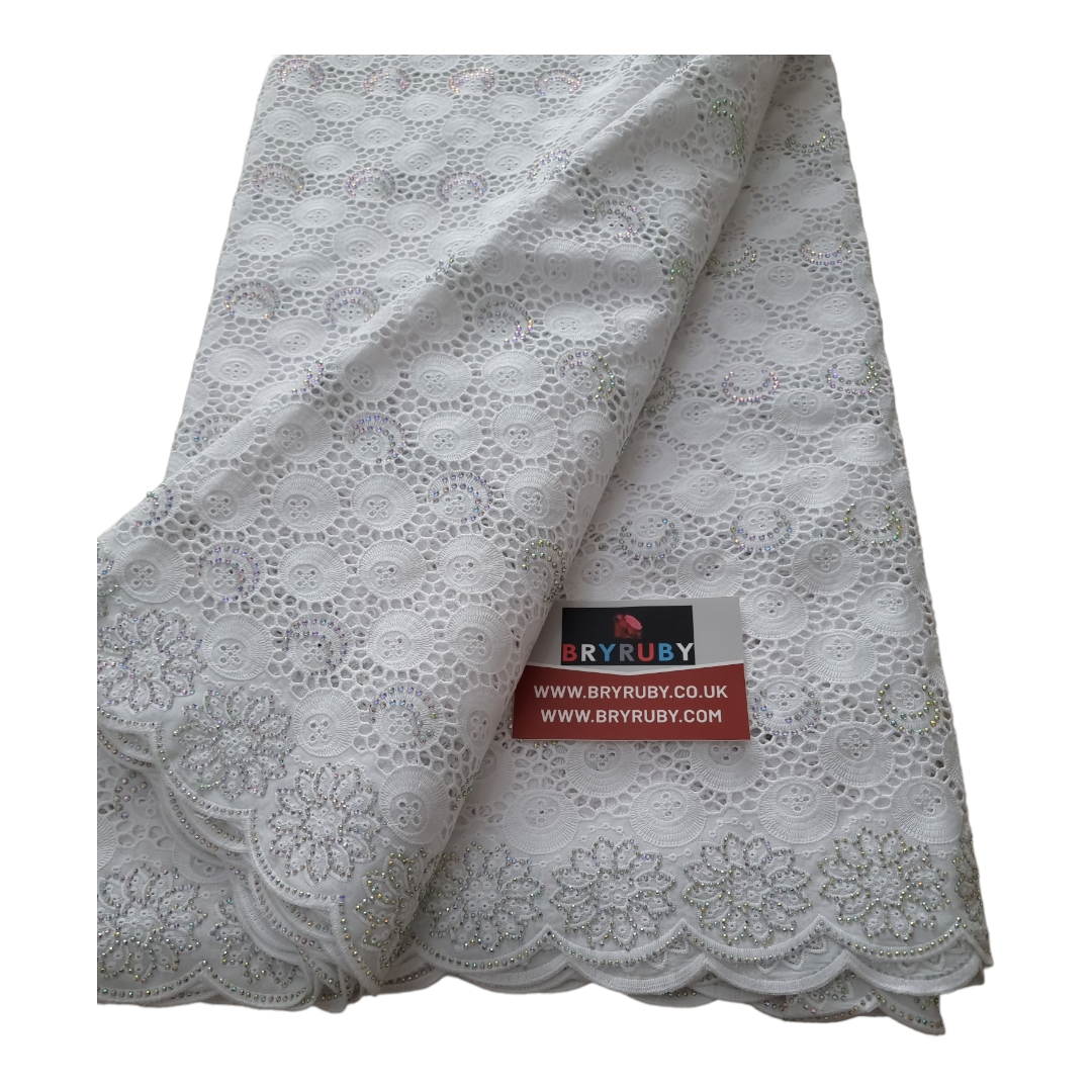 Anike White Swiss Cotton Lace - SCL11E