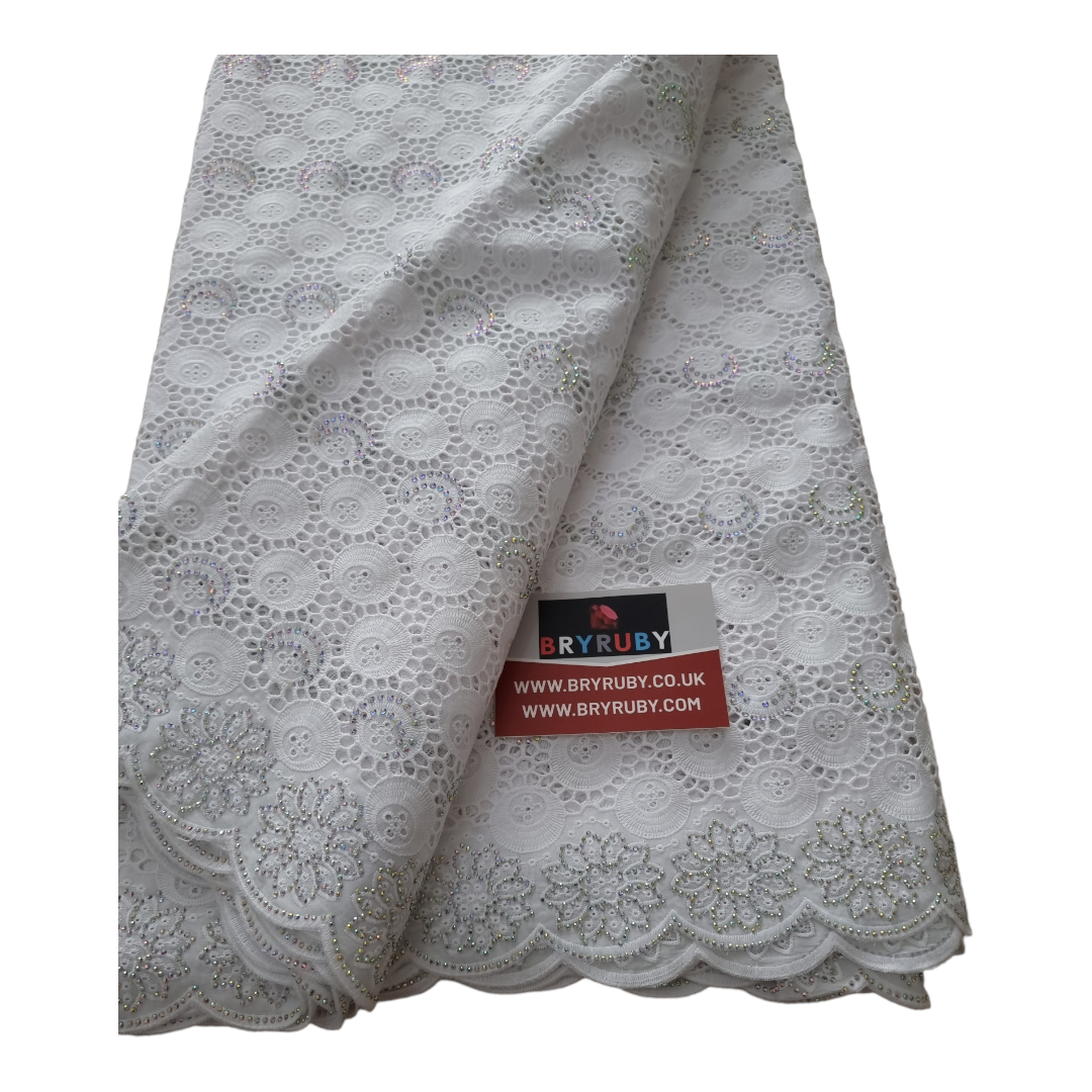 Anike White Swiss Cotton Lace - SCL11E