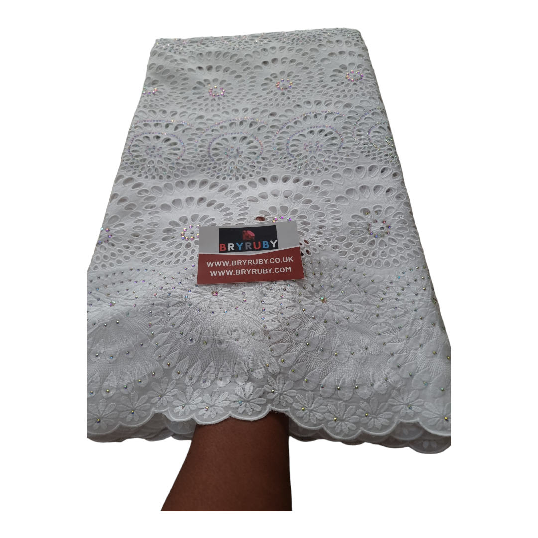 Anike White Swiss Cotton Lace - SCL11I