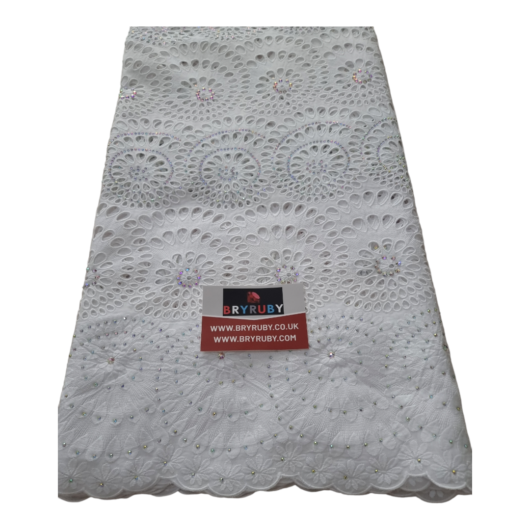 Anike White Swiss Cotton Lace - SCL11I