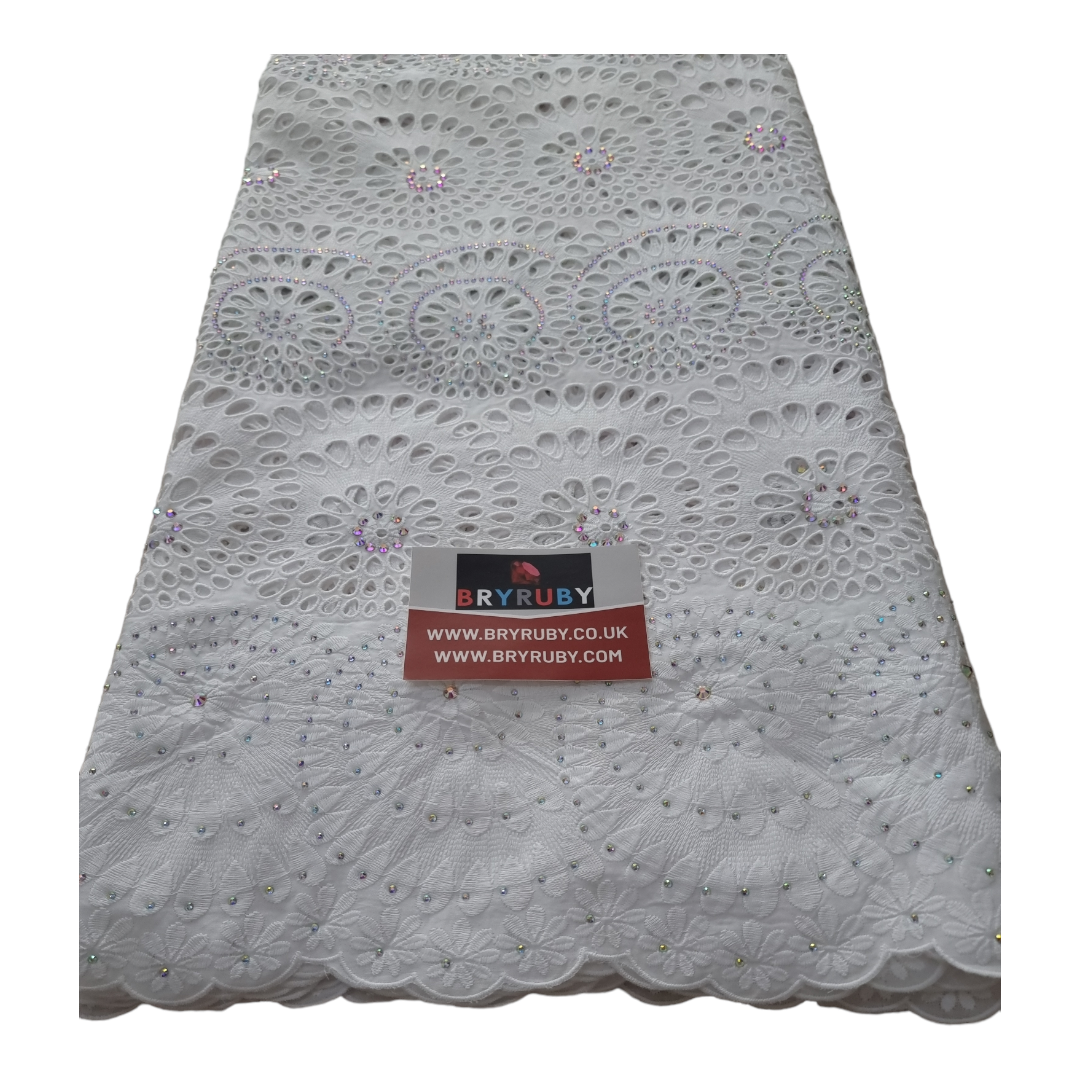 Anike White Swiss Cotton Lace - SCL11I