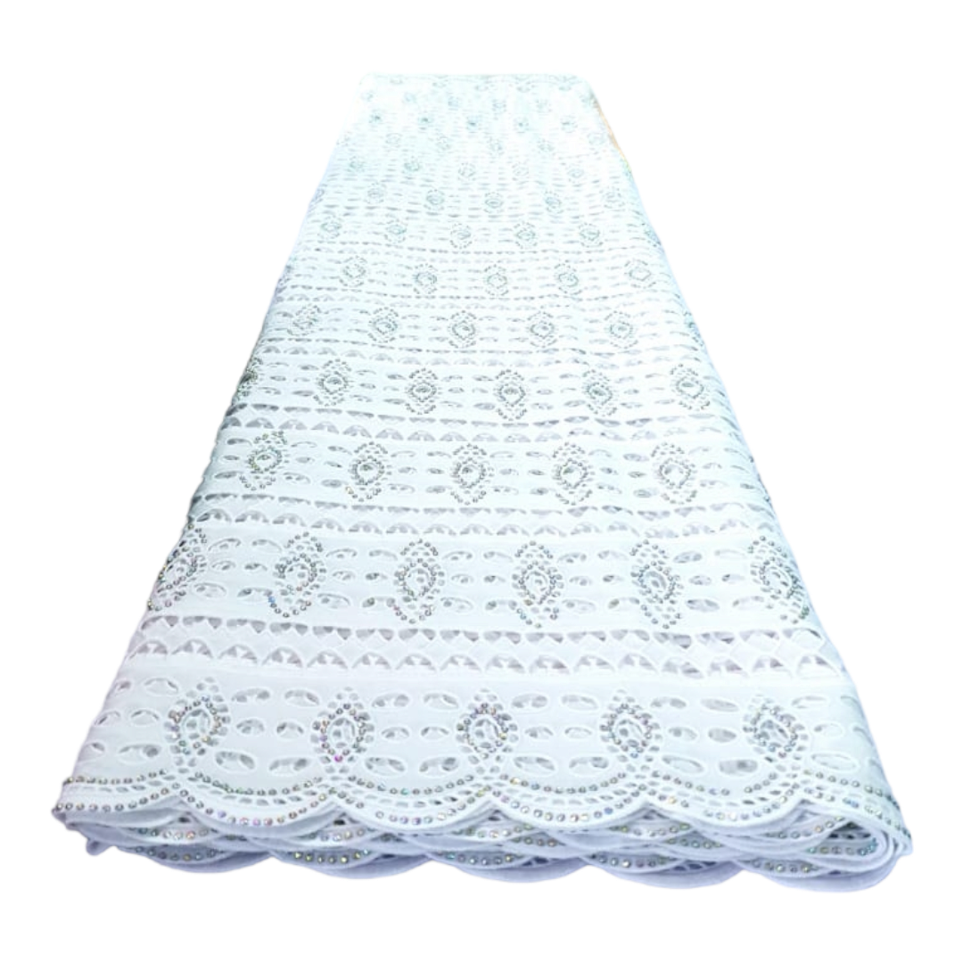 Anike White Swiss Cotton Lace - SCL11A