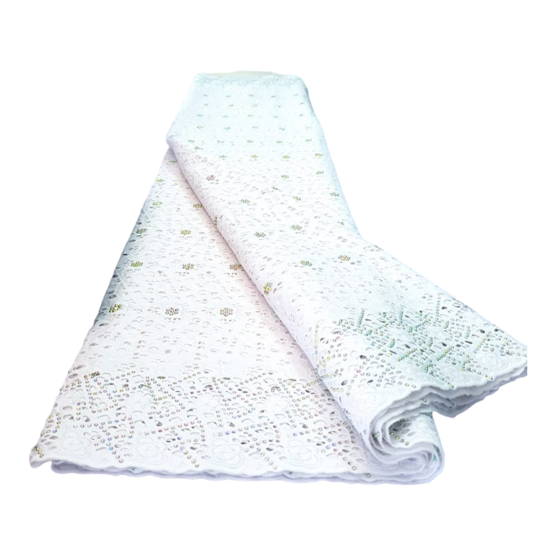 Anike White Swiss Cotton Lace - SCL11D