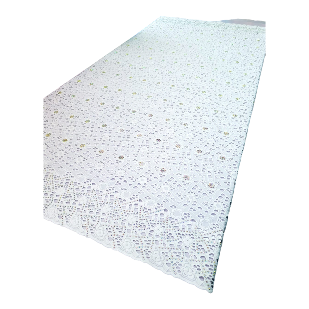 Anike White Swiss Cotton Lace - SCL11D