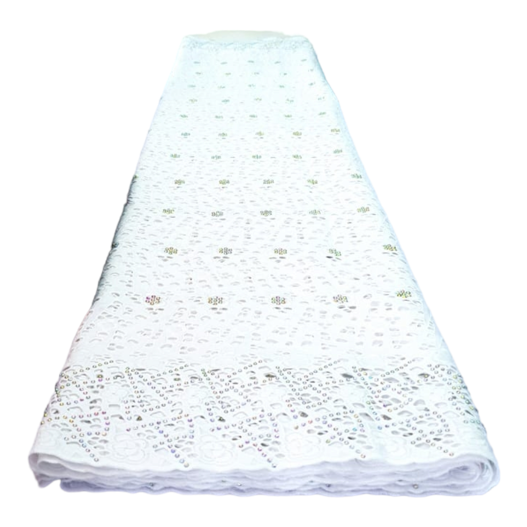 Anike White Swiss Cotton Lace - SCL11D