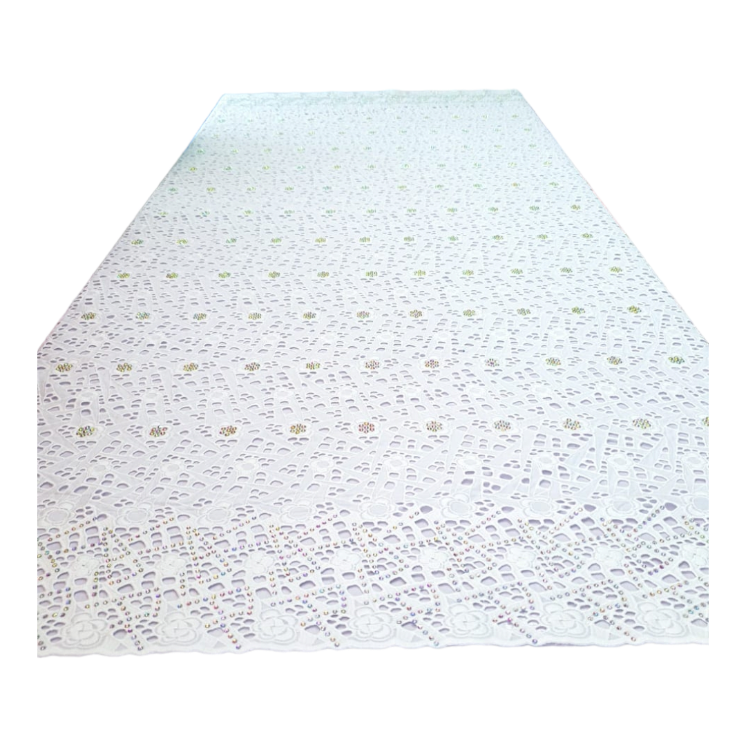 Anike White Swiss Cotton Lace - SCL11D