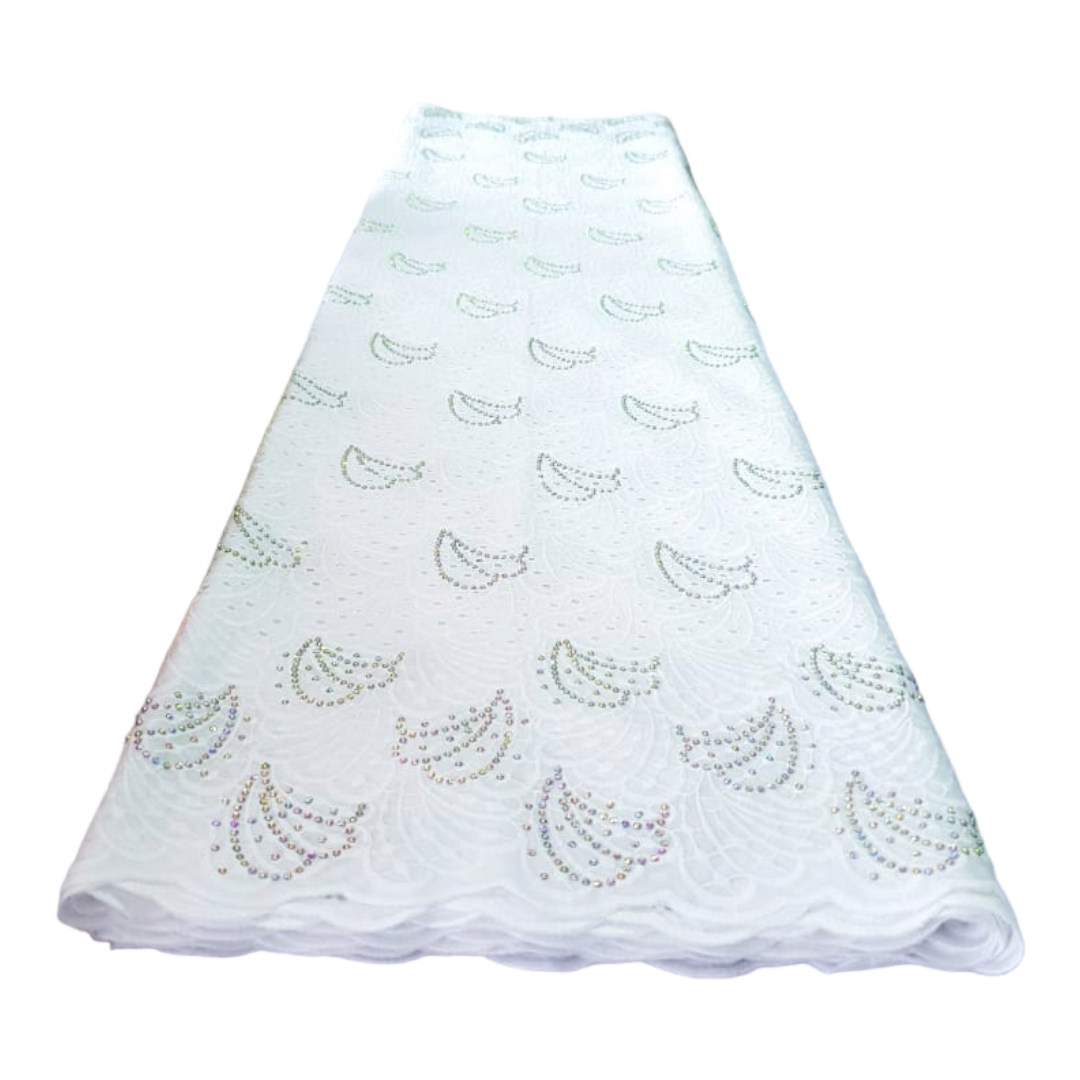 Anike White Swiss Cotton Lace - SCL11C