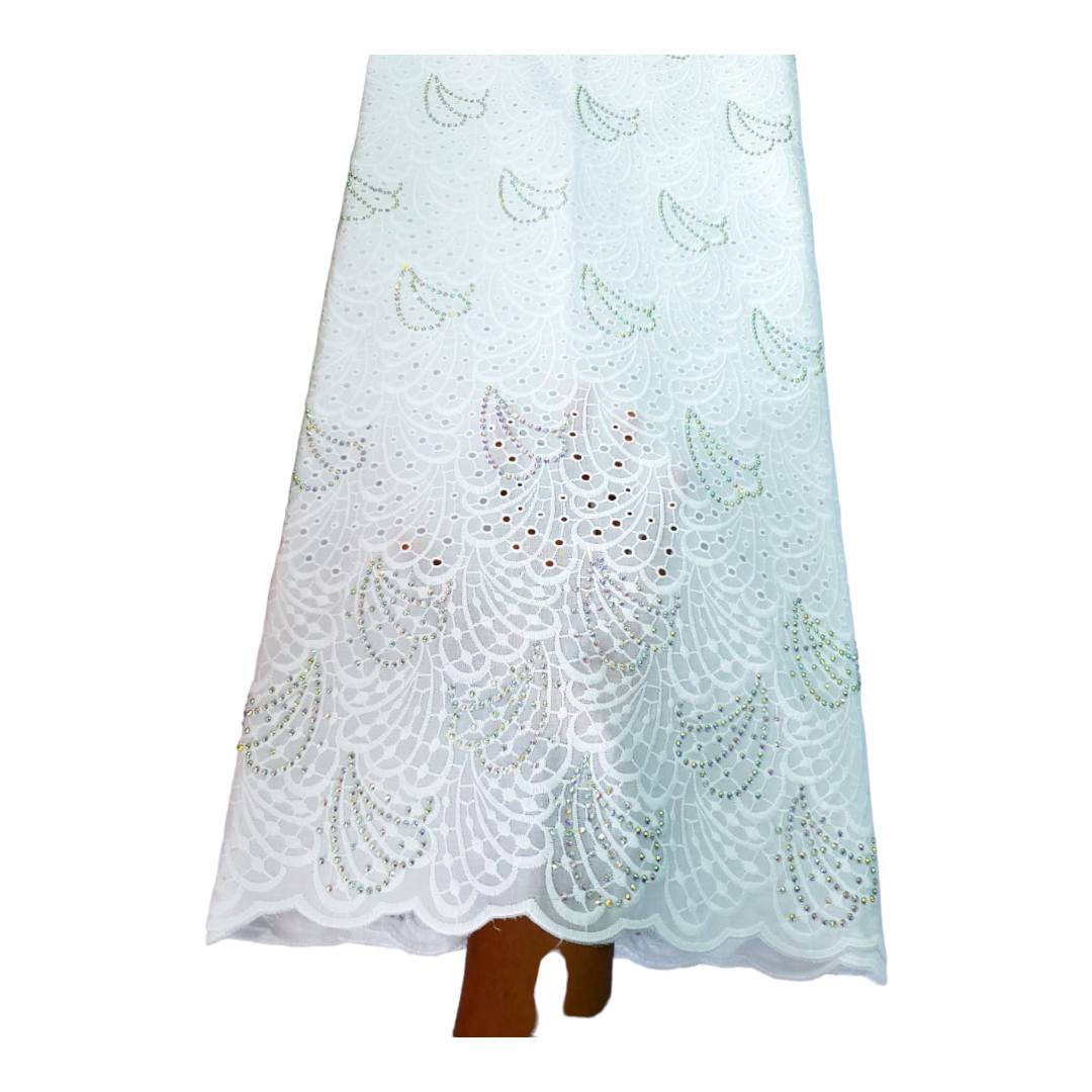 Anike White Swiss Cotton Lace - SCL11C