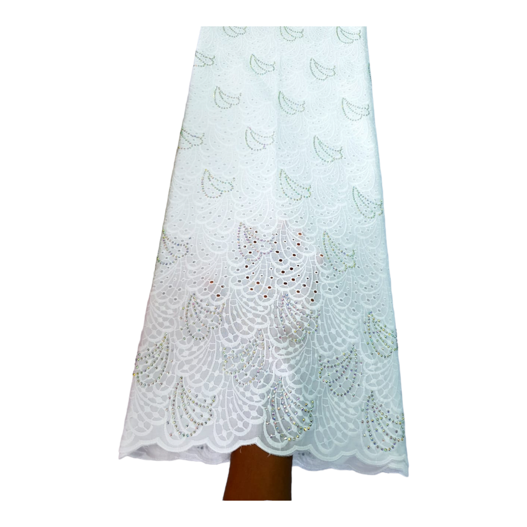 Anike White Swiss Cotton Lace - SCL11C