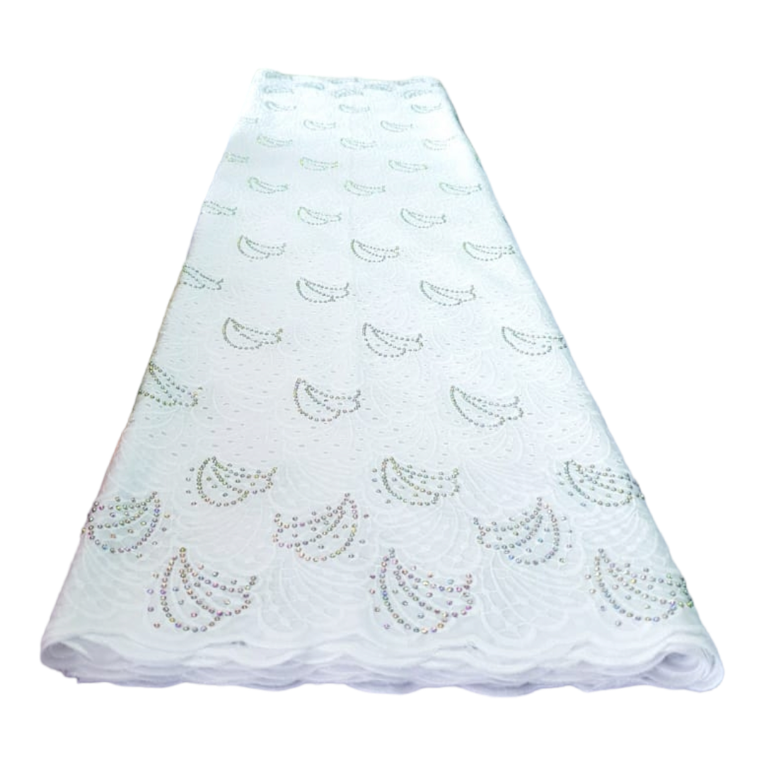 Anike White Swiss Cotton Lace - SCL11C