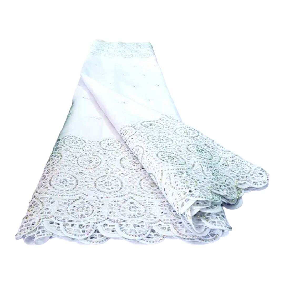 Anike White Swiss Cotton Lace - SCL11G