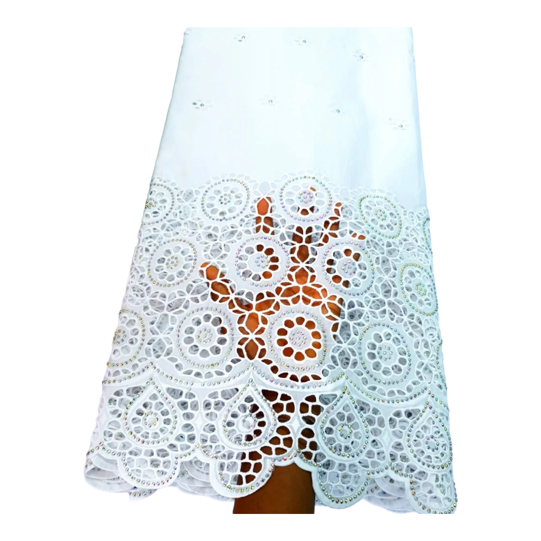 Anike White Swiss Cotton Lace - SCL11G