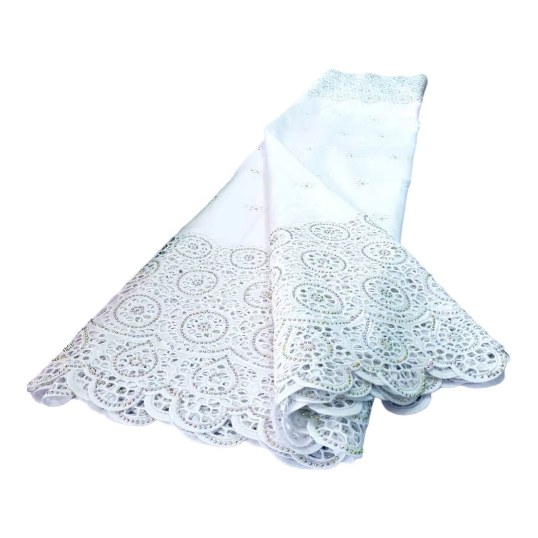 Anike White Swiss Cotton Lace - SCL11G