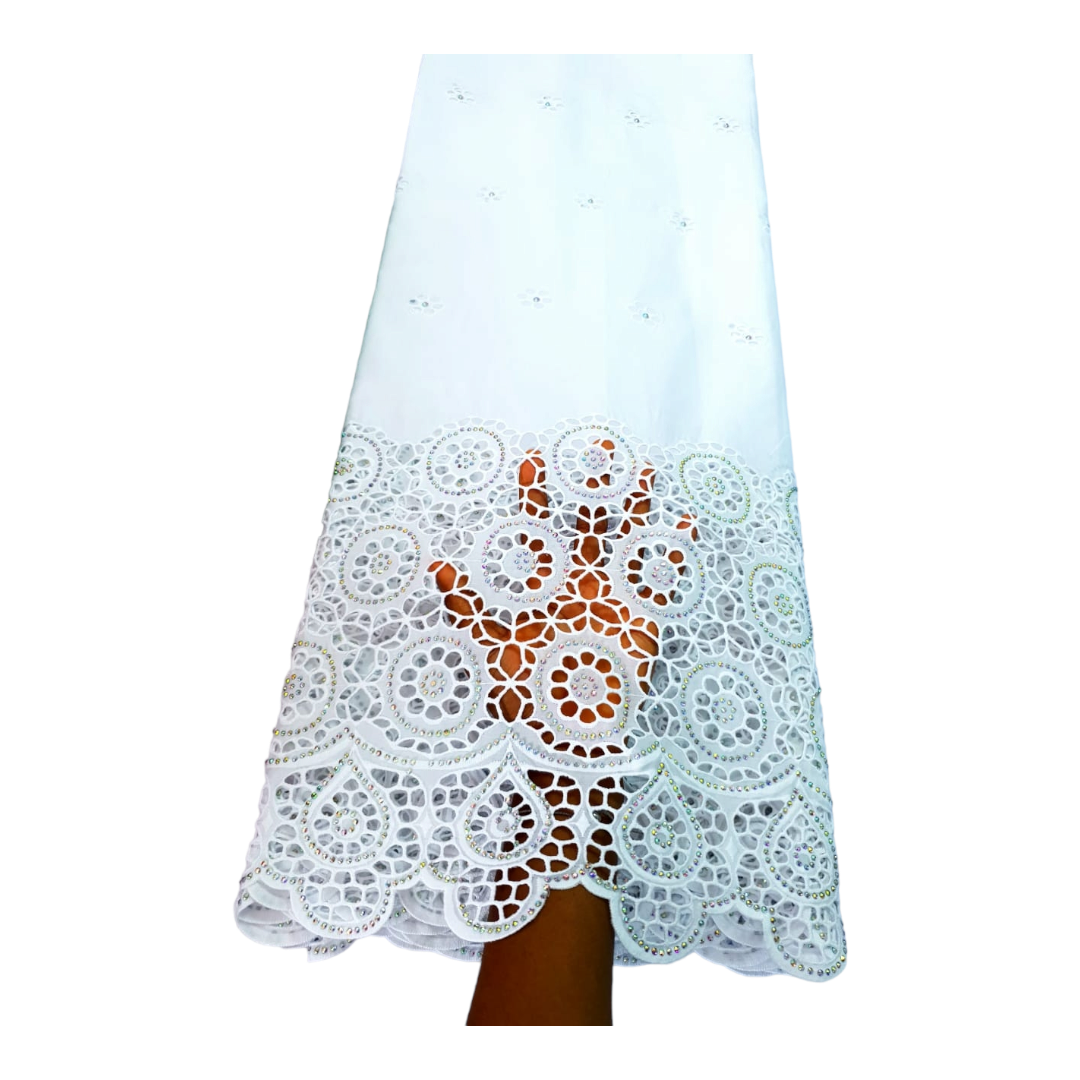 Anike White Swiss Cotton Lace - SCL11G