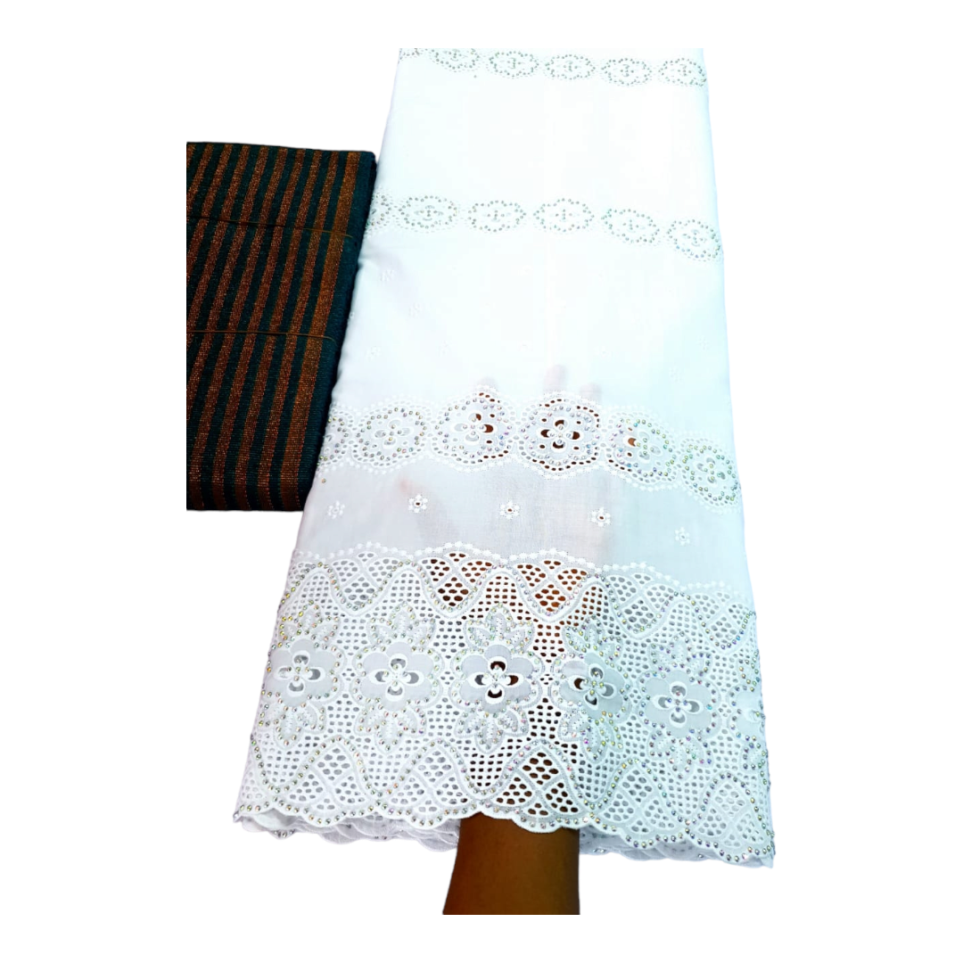 Anike White Swiss Cotton Lace - SCL11J